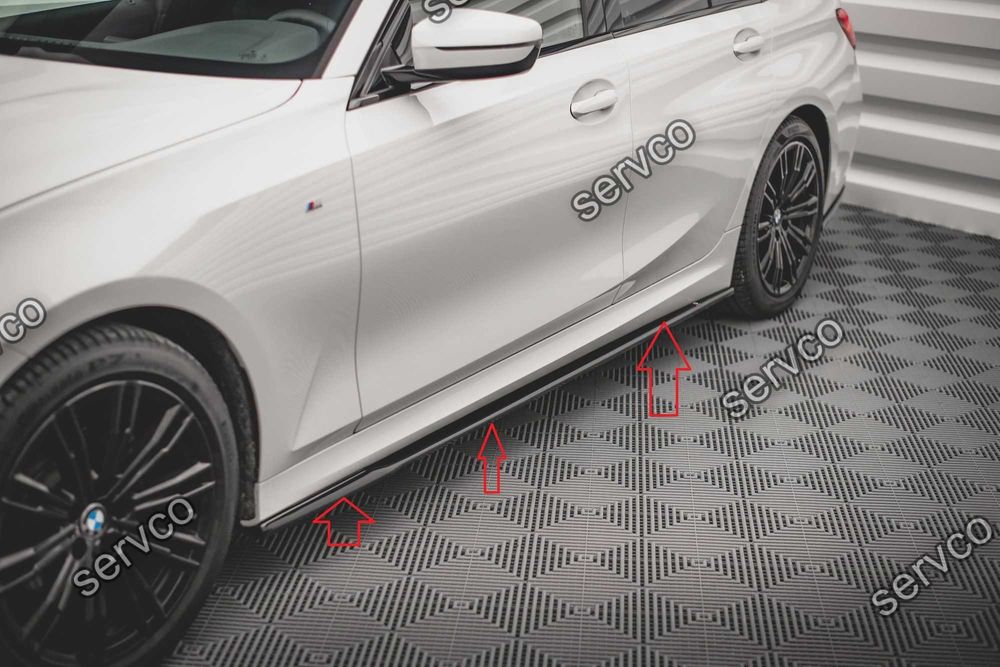 Pachet Set Splitter Exterior Lip Prelungiri Body kit tuning Bmw Seria 3 Touring G21 M-Pack 2018- v12 - Maxton Design