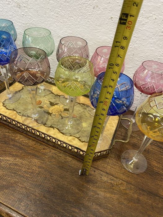 Кристални чаши за вино на бохемия