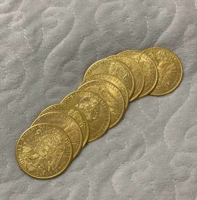 Vând monede placate cu aur 24k imită 1/1