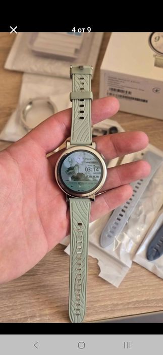 Huawei Watch GT 4 (41 мм, Stainless Steel Case, зелена каишка)