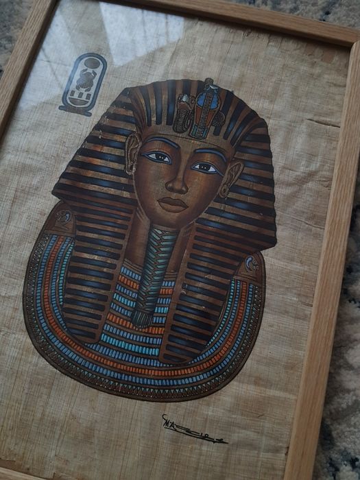 Tablou vechi cu egiptean/faraon papirus