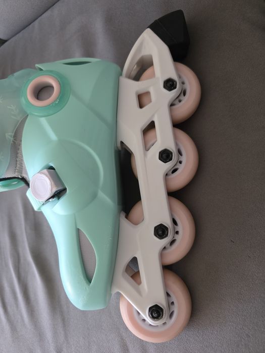 Role OXELO  PLAY5 Verde deschis Copii marime 30 - 32 reglabile