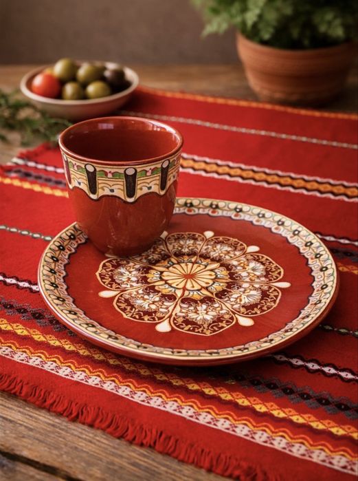 Троянска керамика битова традиционна сервиз за хранене
