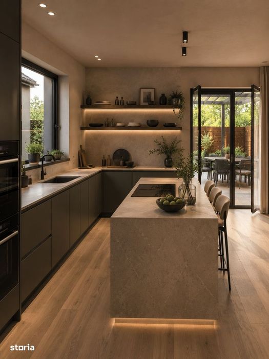 Casă individuală cu arhitectură contemporană 166 mp utili teren 450 mp