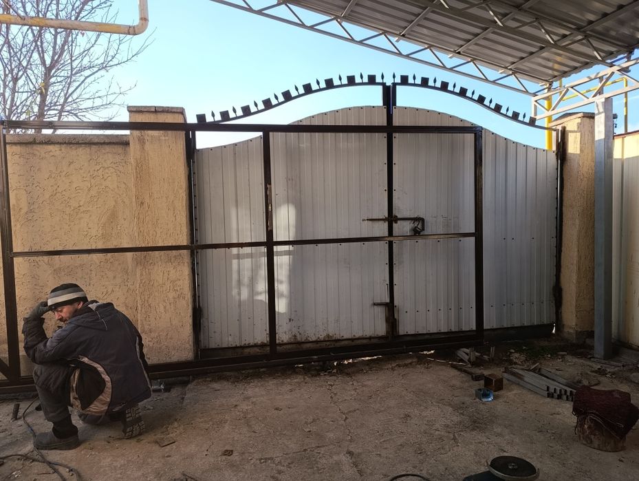 Ворота, б/у, металл,