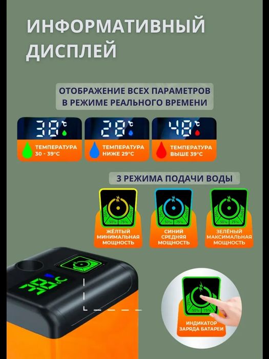 Душ Походный Аккумуляторный с Лейкой и Насосом