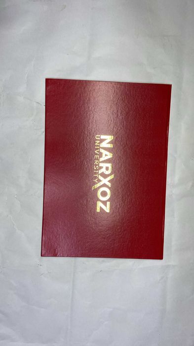 книга диплом Narxoz University diplom