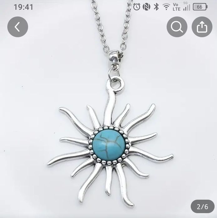 Пъстър комплект-Обеци Плюс Колие Комплект бижута в бохо стил, изработе