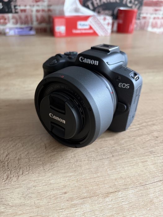 Obiectiv Canon RF - 50mm NOU parasolar Original + filtru UV