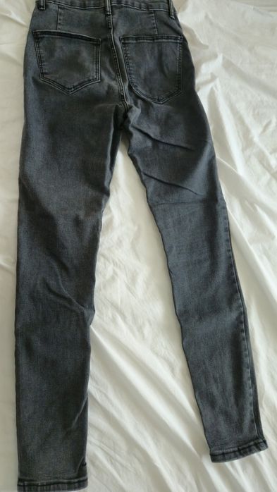 Blugi skinny gri inchis