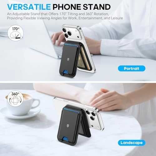 SHIELDON MagSafe кожен портфейл RFID черен