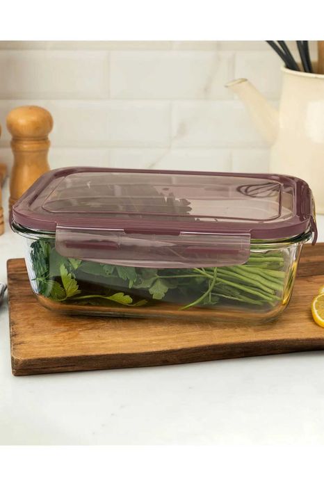 Стъклена кутия за храна, с голям капацитет 1700 мл