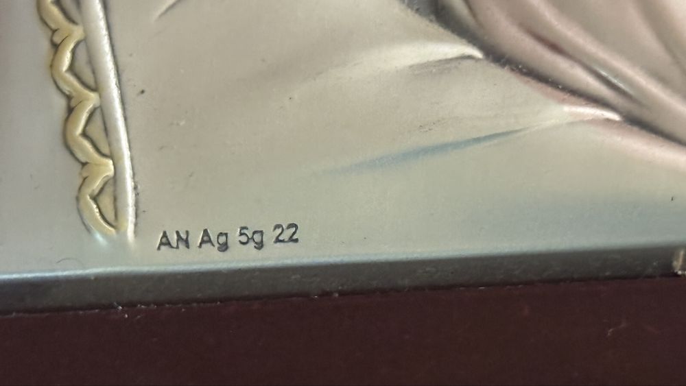 Icoane Fecioara Maria si Pruncul (una argint si una argintata).