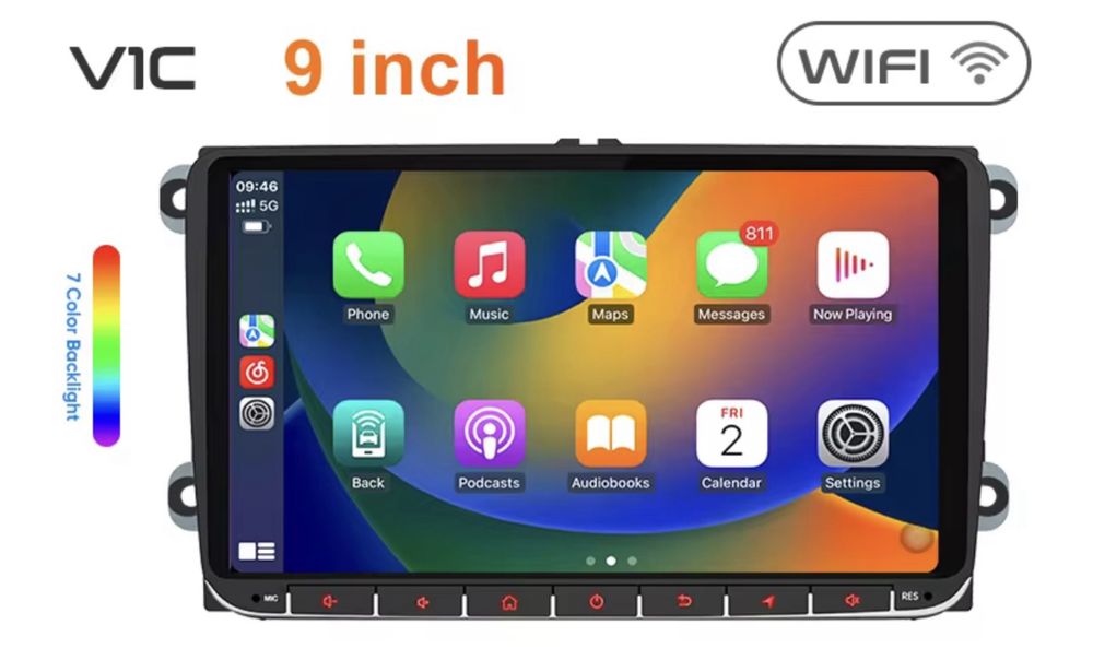 Navigatie VW Golf 5/6/Passat/Polo/Jetta Carplay&AndroidAuto 9 INCH