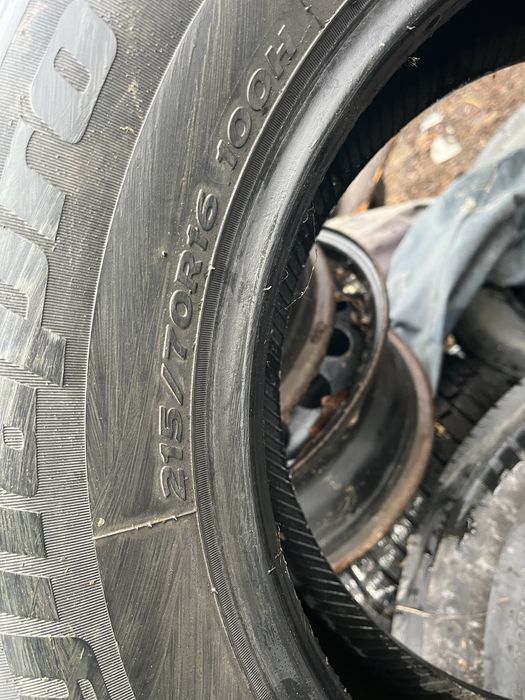 Vând set 4 anvelope Hankook + 4 jante de tablă