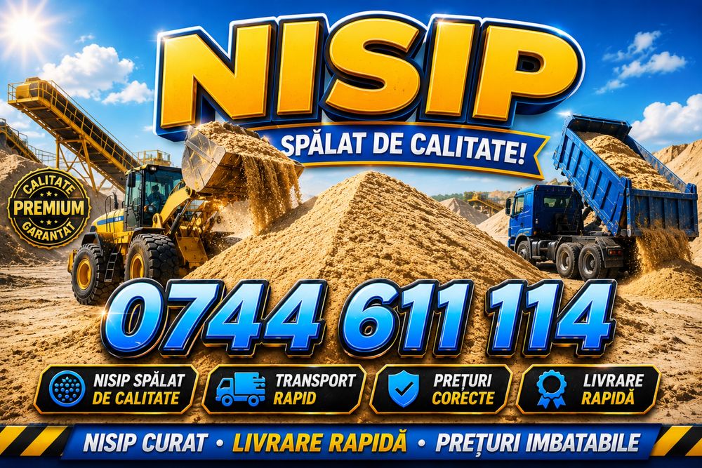 Nisip iasi, nisip spalat, nisip sapa iasi, nisip tencuit