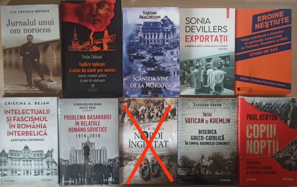Carti de istorie despre istoria romanilor, comunism in Romania, Romania in razboaiele mondiale (lichidare biblioteca)