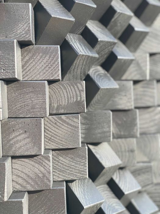 Panel acustic | Sound diffuser din lemn masiv | 60x60 cm