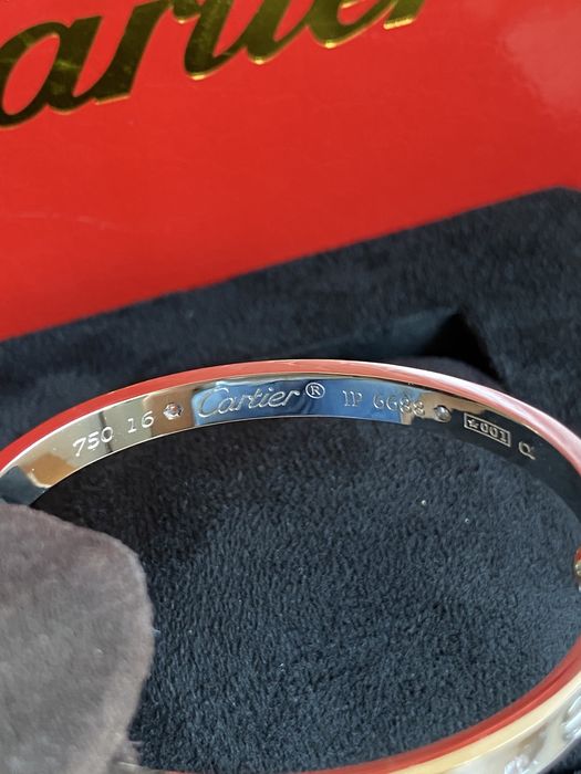 Brățară model Cartier LOVE White Gold 18K Diamond