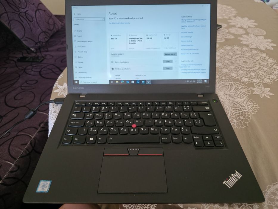 Лаптоп Lenovo ThinkPad T460