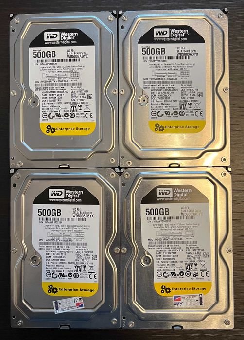 Pachet 4x HDD Enterprise WD 500GB (hard disk)