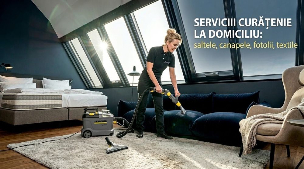 Servicii Profesionale Curățare și Igienizare Canapele, Saltele și Tapiterii Textile – Deplasare la Domiciliu!