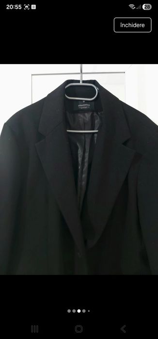 Sacou negru damă XL