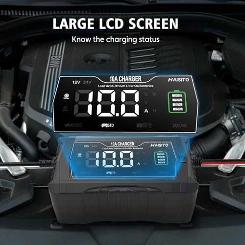 Нов Смарт зарядно 10A 12V/24V ремонт режим дисплей за акумулатори кола