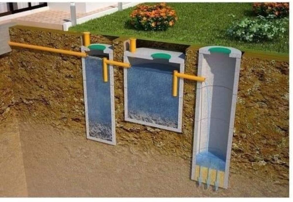 Монтаж канализация, водопровод,  Выгребный яма и септик