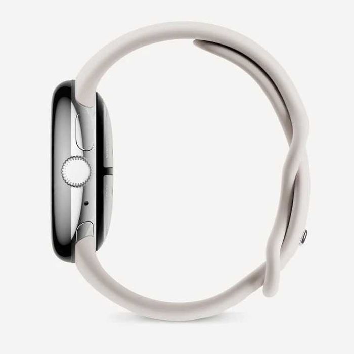 Google Pixel Watch 2, чисто нов смарт часовник, сребърен, Wi-Fi, Fitbit, каишка "порцелан"