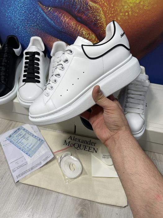 Adidasi Alexander McQueen piele naturala 100% Full Box colectie noua