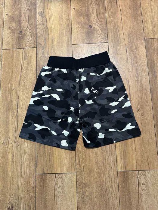 Bape Shark "Glow in the Dark" Black Camo Shorts
