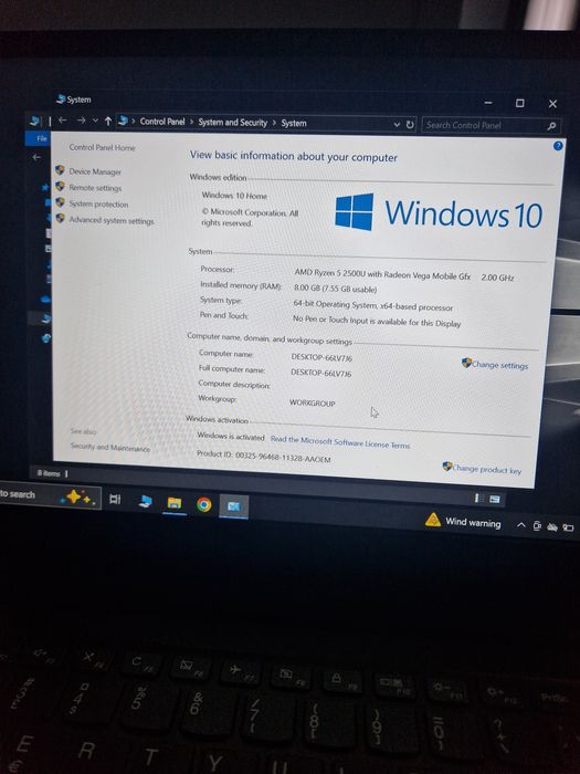 Laptop Lenovo ryzen5