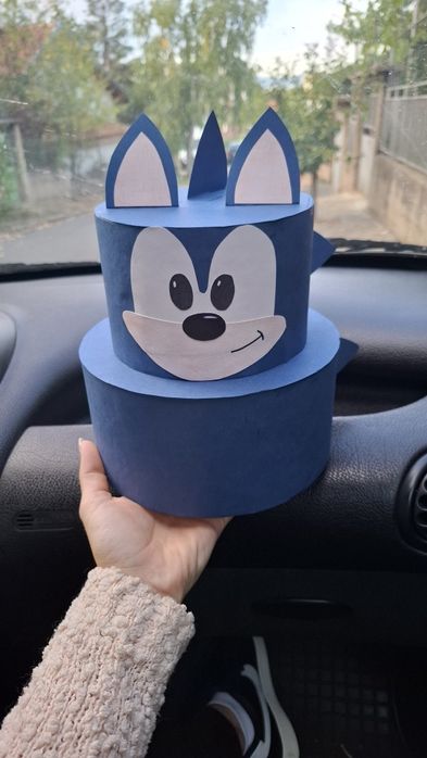 Бутафорна/ изкуствена торта със Соник за ясла/ градина