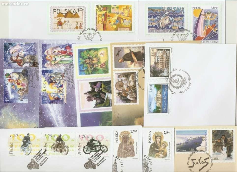 Vand Plicuri colectie francate 200 ron neg