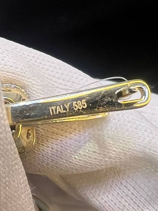 Золото 585  Серьги Масса: 4,43