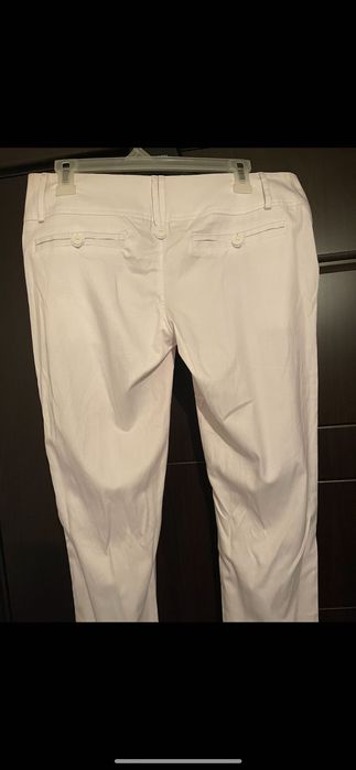 луксозен модерен бял есененпанталон стил лукс и класа топ хит М М/Л Л