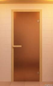 Стеклянные двери для бани