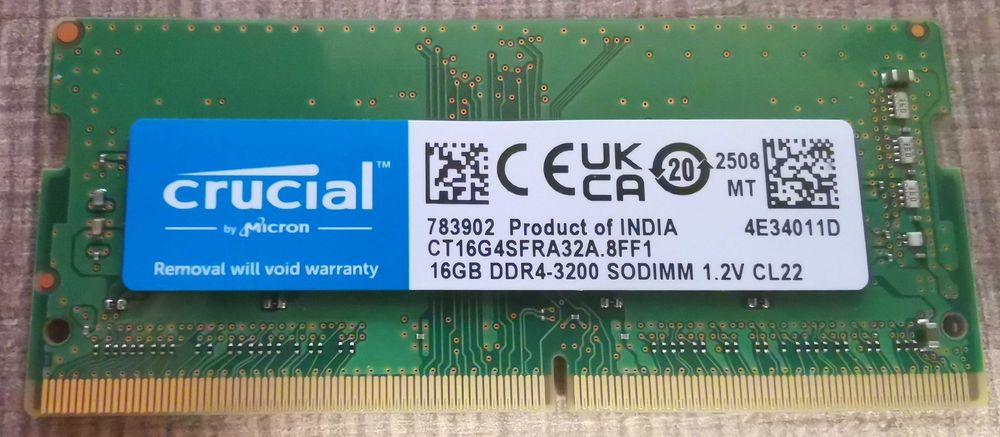 памет RAМ SODIMM 16Gb DDR4 3200 1.2v единични бройки