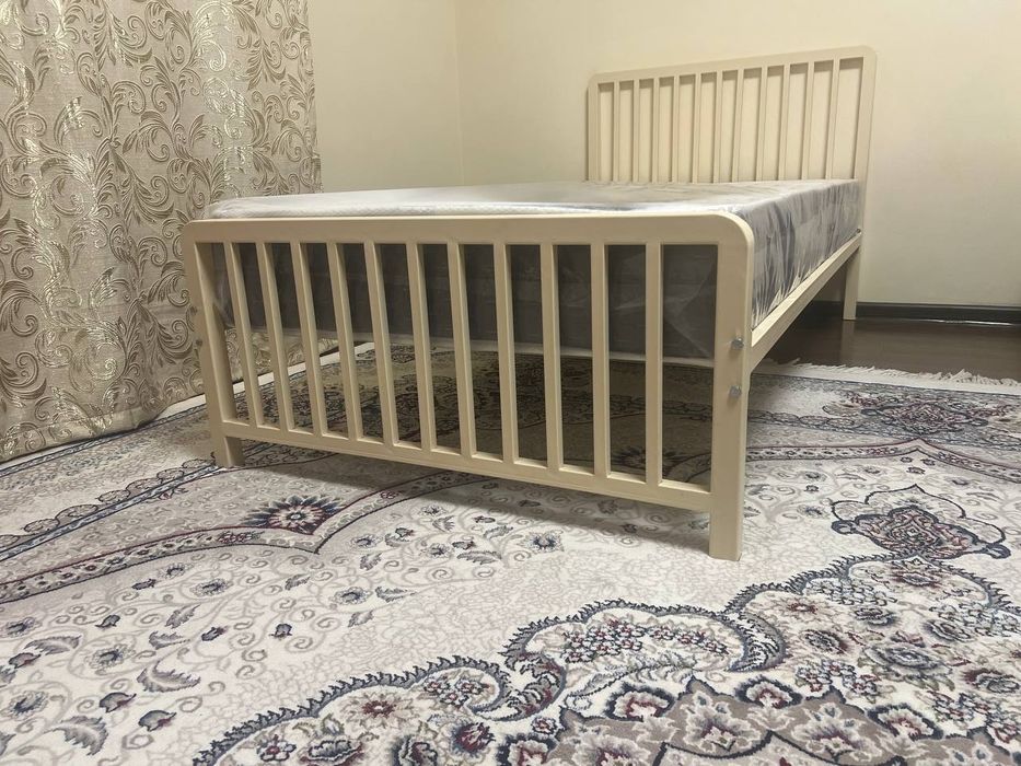 Металлическая кровать. Двухспальная кровать.  Темир крават