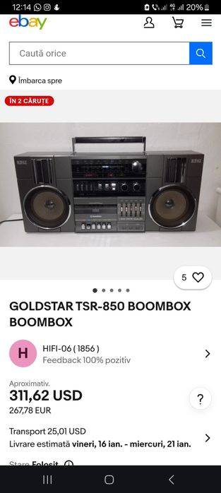 Radio-casetofon retro GLODSTAR TSR-850 BOOMBAX