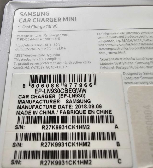 Incarcator priza auto original Samsung fast charge cablu inclus Type-C