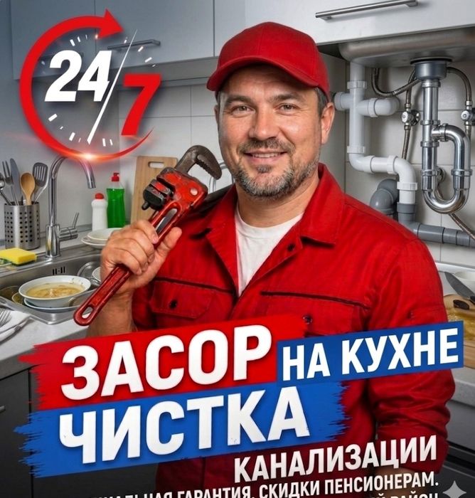 ЗАСОР конализации. Чистка конализации аппаратом 24/7. Услуги сантехник