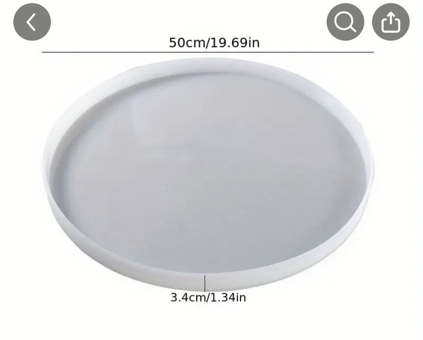 Matriță rotundă pentru rășină 50 cm