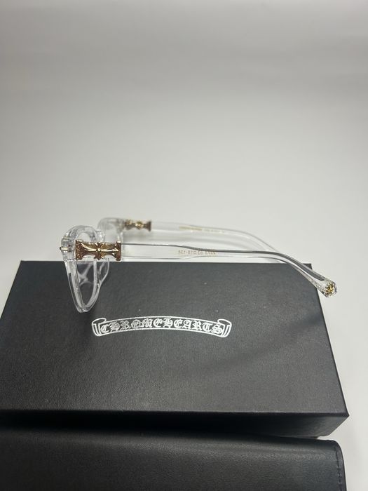 Ochelari Chrome Hearts Transparent & Gold