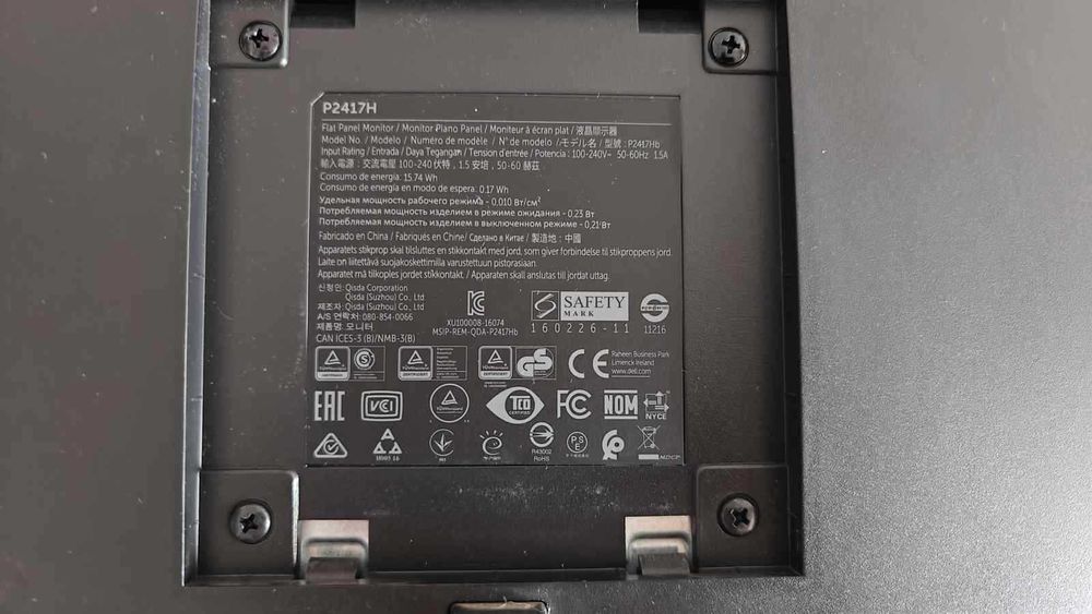 Monitor Dell LED IPS 23.8" P2417H FHD 4xUSB, HD8MI, DisplayPort, Pivot