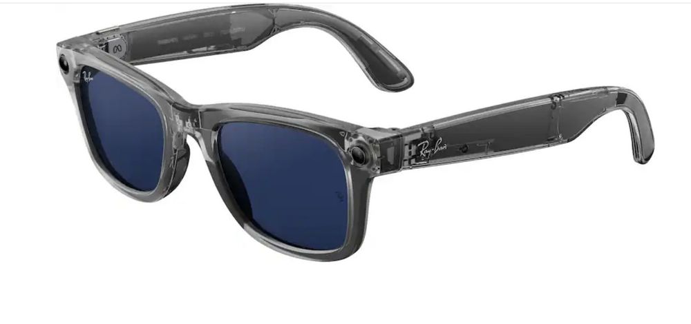 Ray-Ban Meta Wayfarer Gen 2 Shiny Transparent Grey