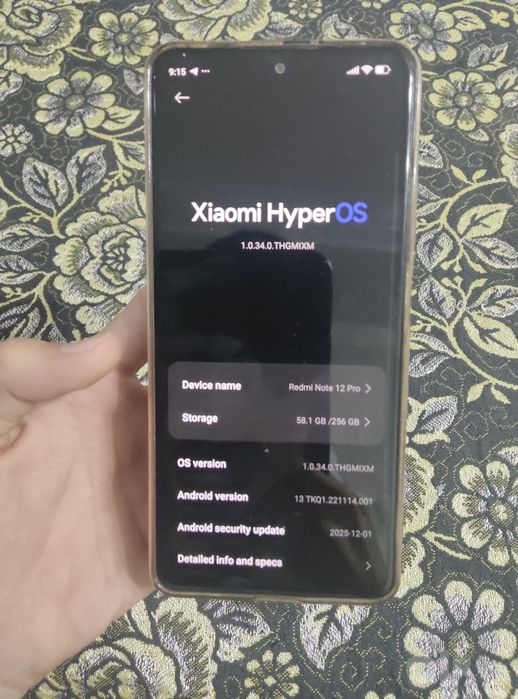 Redmi note 12 pro 4g 8+8 256