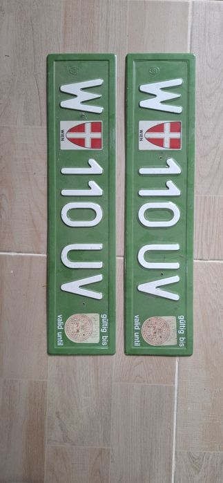 Стари Австрийски автомобилни номера