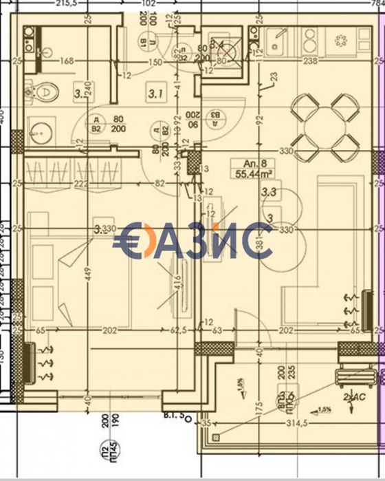 Продава се Двустаен апартамент в с. Равда, Област Бургас - 76 кв.м за 738 €/кв.м - Снимка #1